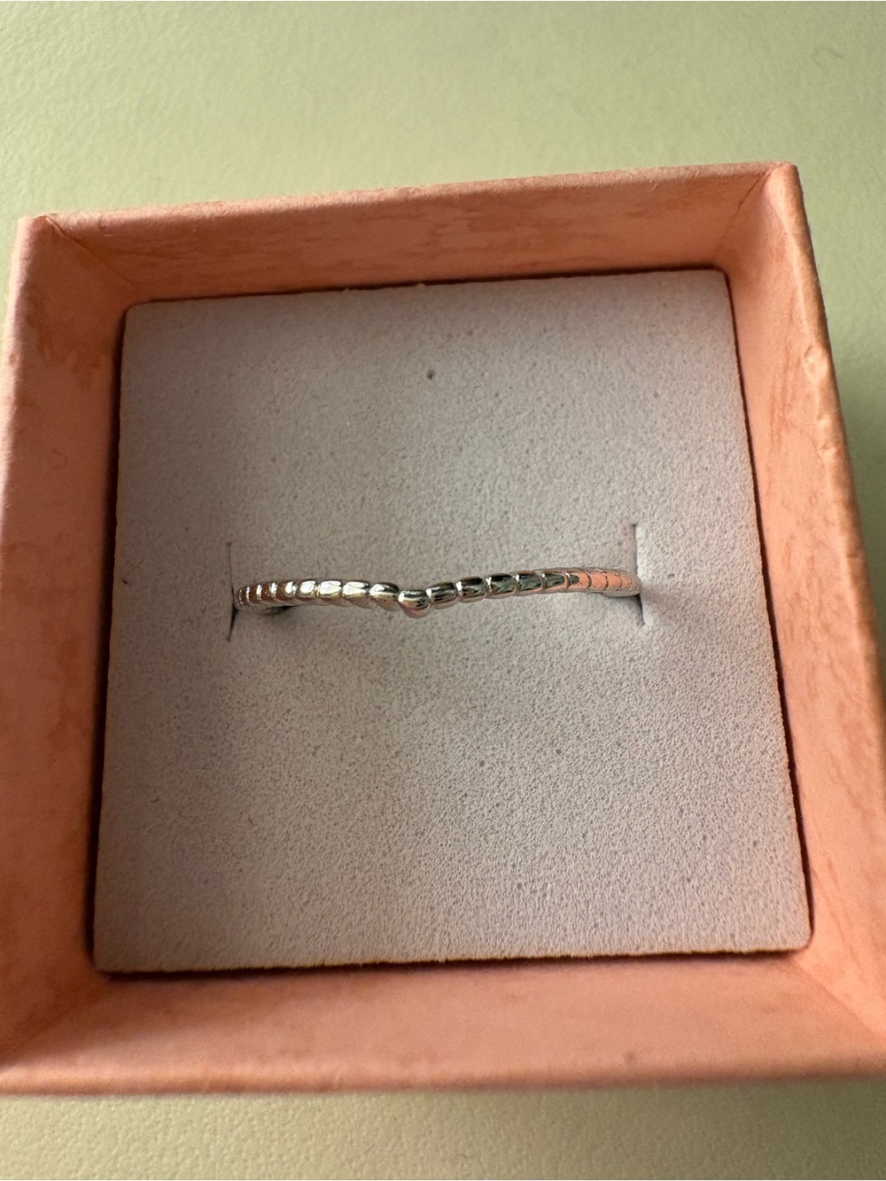 Textured Wave Band Ring - Sterling Silver